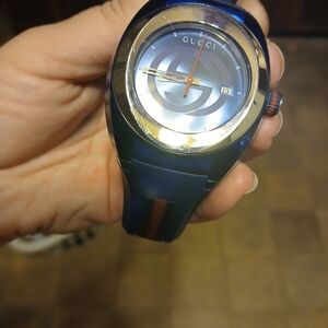 Gucci Blue Watch - Stylish Broken Band
